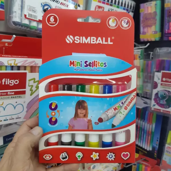 Marcadores Simball Mini Sellitos x6