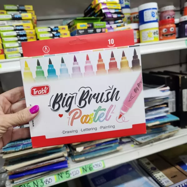 Marcadores Trabi Big Brush x10 Pastel