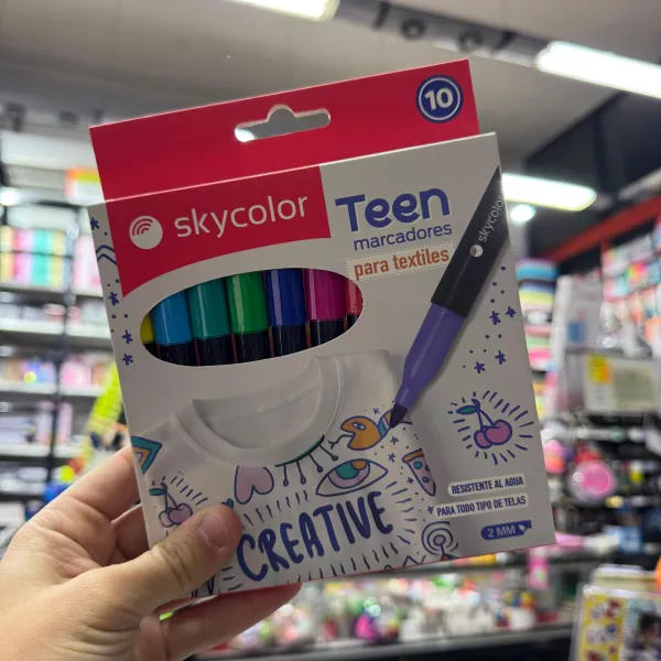 Marcadores Skycolor Teen Textiles x10