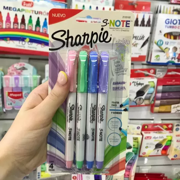 Marcadores Sharpie S-Note al agua x4