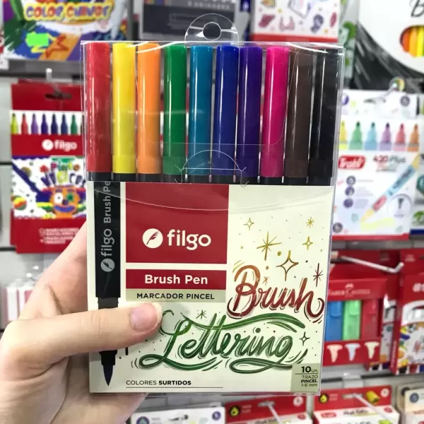 Marcadores Filgo Brush Pen x10