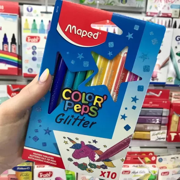 Marcadores Maped Color Peps Glitter x10