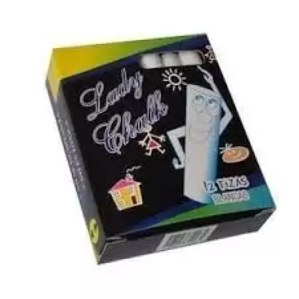 Tizas blancas Lady Chalk x12