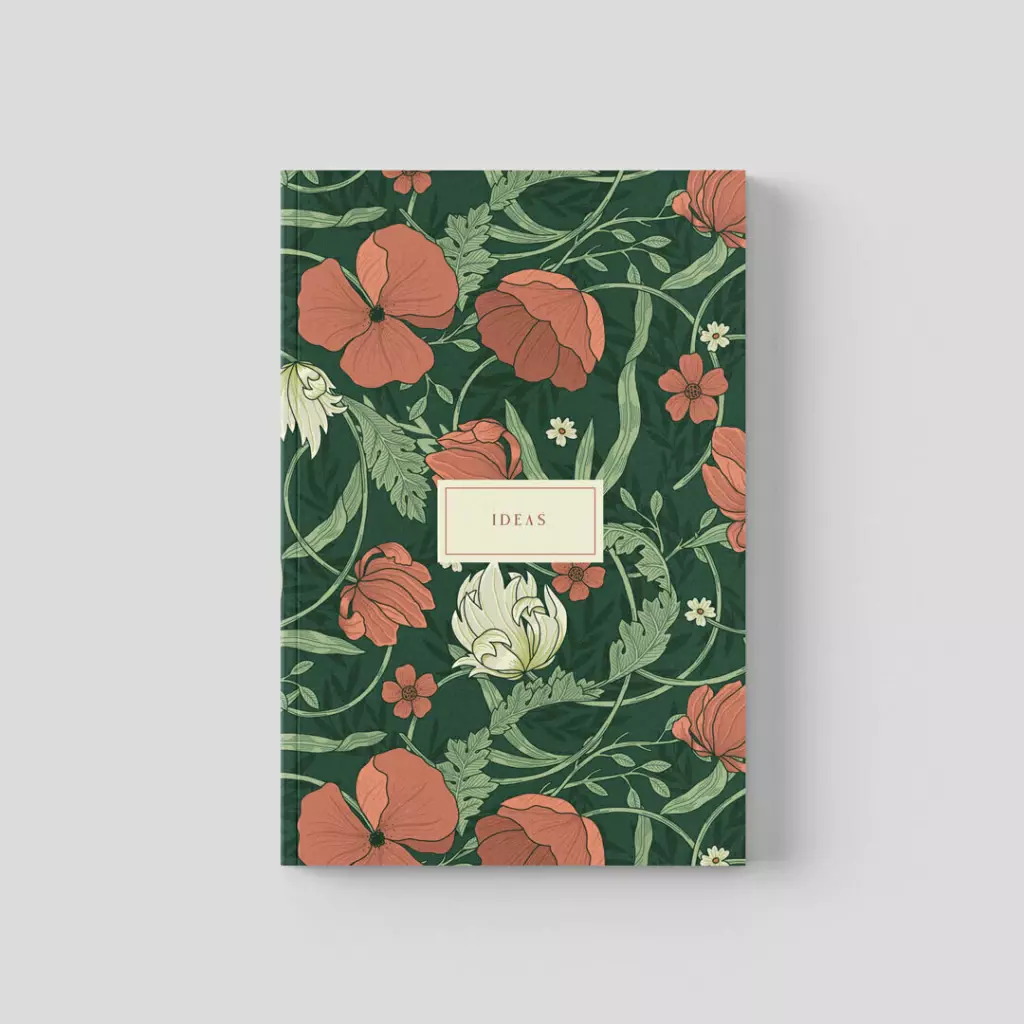 Cuaderno A5 Hojas Lisas - Jardín Ingles