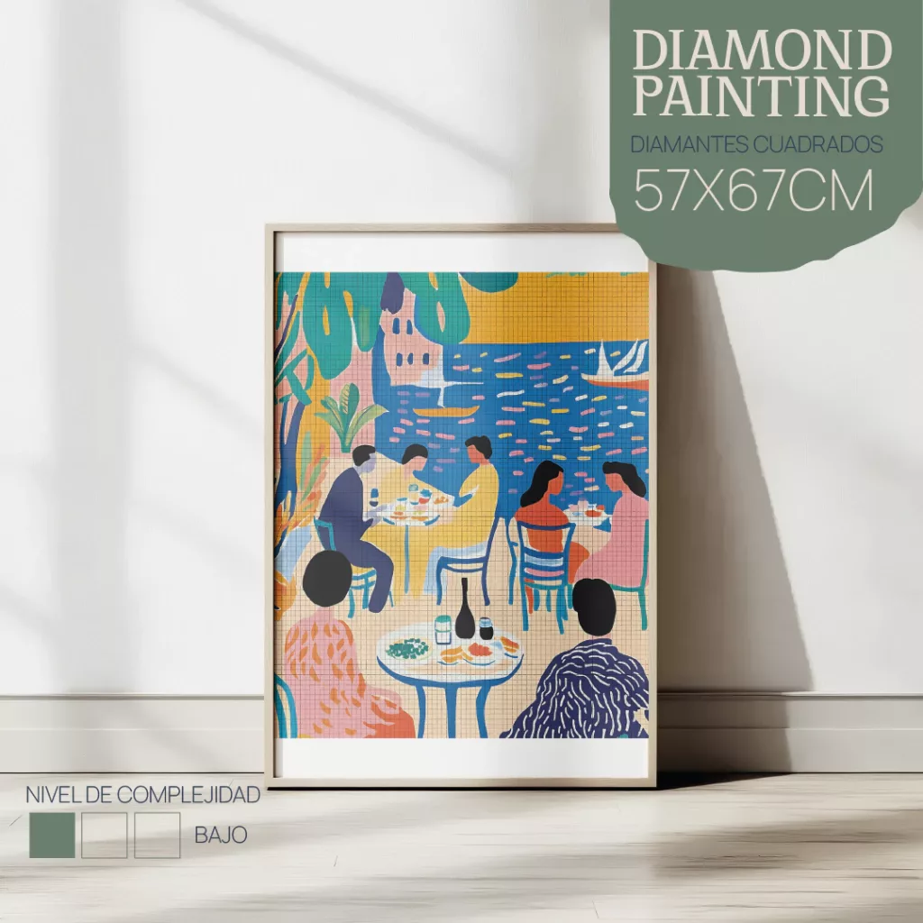 Kit Diamond Painting - ALMUERZO EN LA COSTA