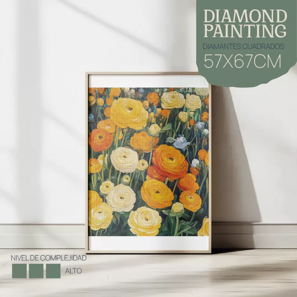 Kit Diamond Painting - JARDIN DE FLORES