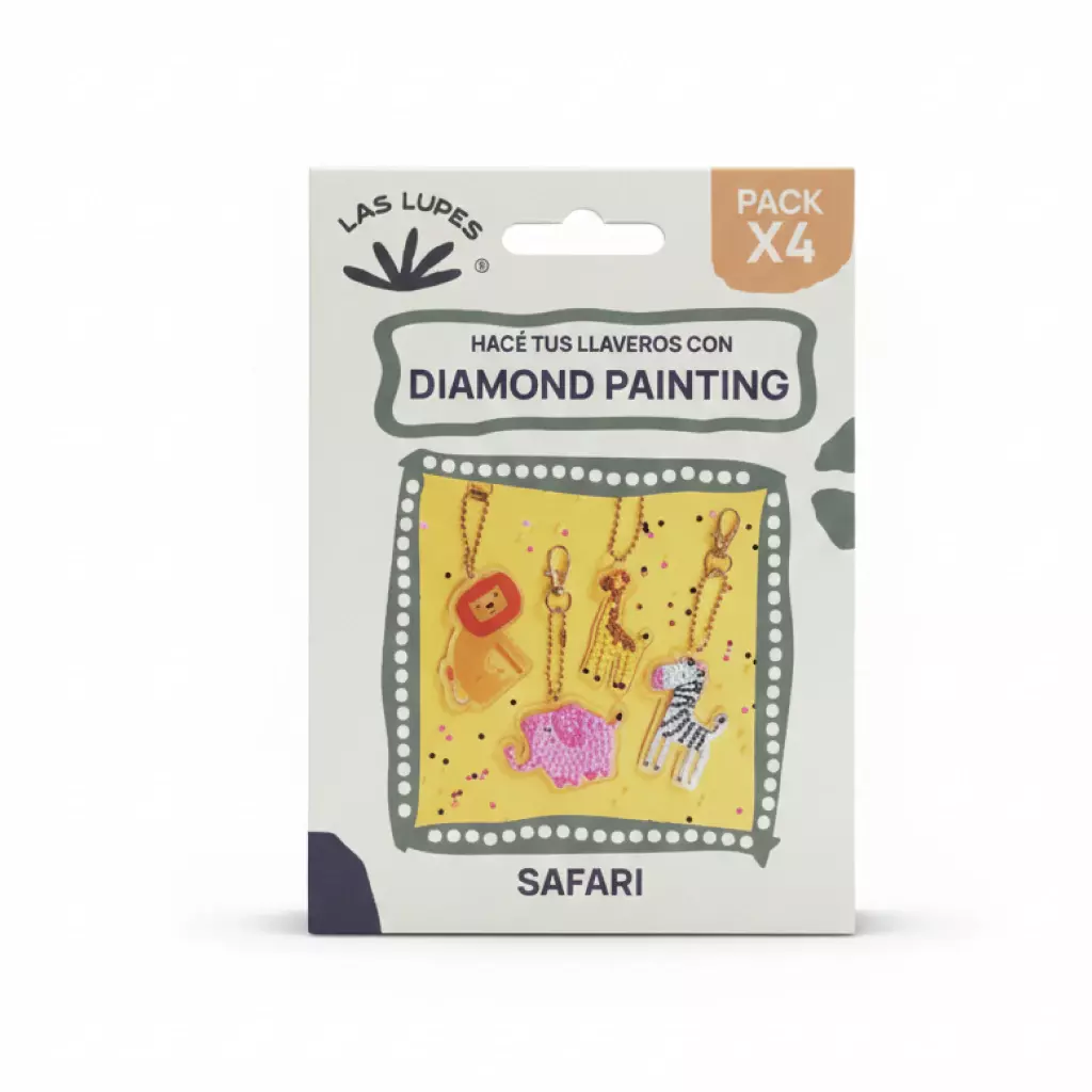 Llaveros Diamond Painting x4 - Safari